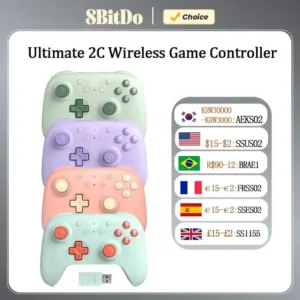 8BitDo Ultimate 2C Wireless Gaming Controller，Gamepad with Hall Effect for PC, Windows 10, 11, Steam Deck, Raspberry Pi, Android