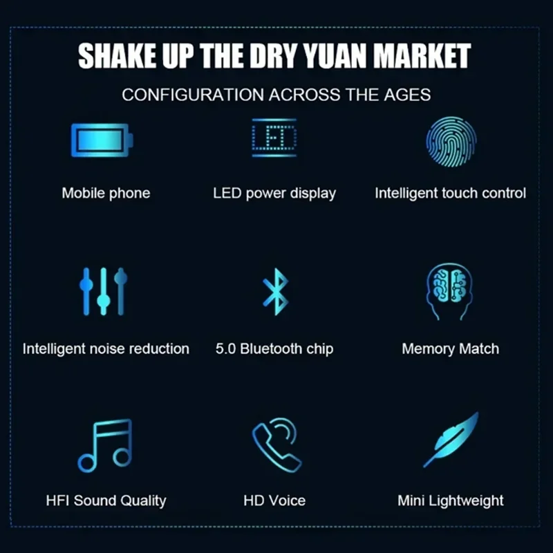 New F9-5 TWS Earphone Bluetooth Earphones Wireless Headphones Hifi Stereo Sports Earbuds Headset Hearing Aids with Mic Handfree - Image 5