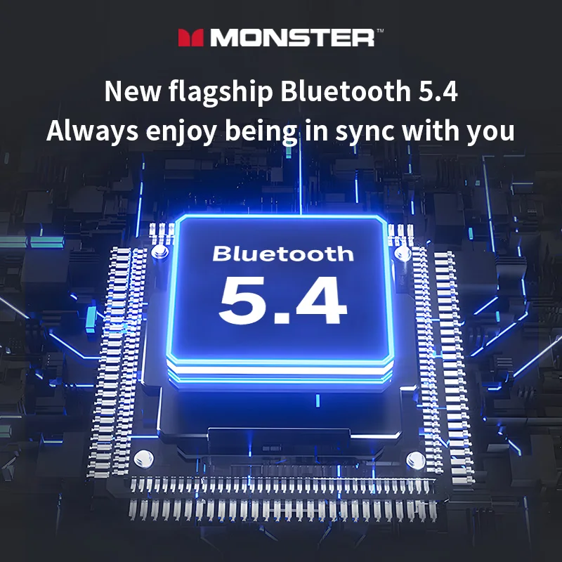 Monster MQT52 TWS Bluetooth 5.4 Earphones Gaming Noise Reduction Headphones Running Sports Earbuds Low Latency HD Call Headset - Image 4